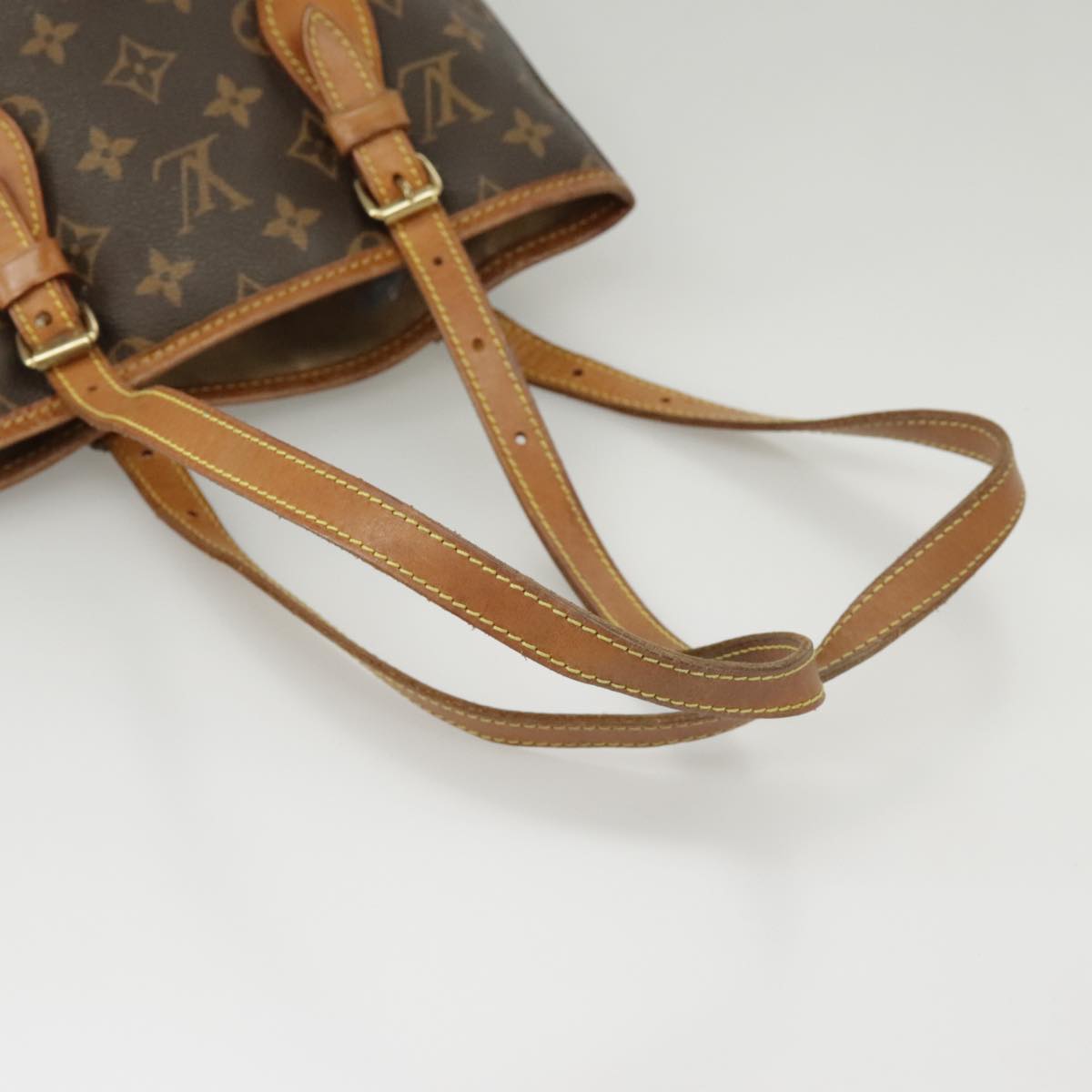 LOUIS VUITTON Monogram Bucket PM Shoulder Bag M42238 LV Auth am7284