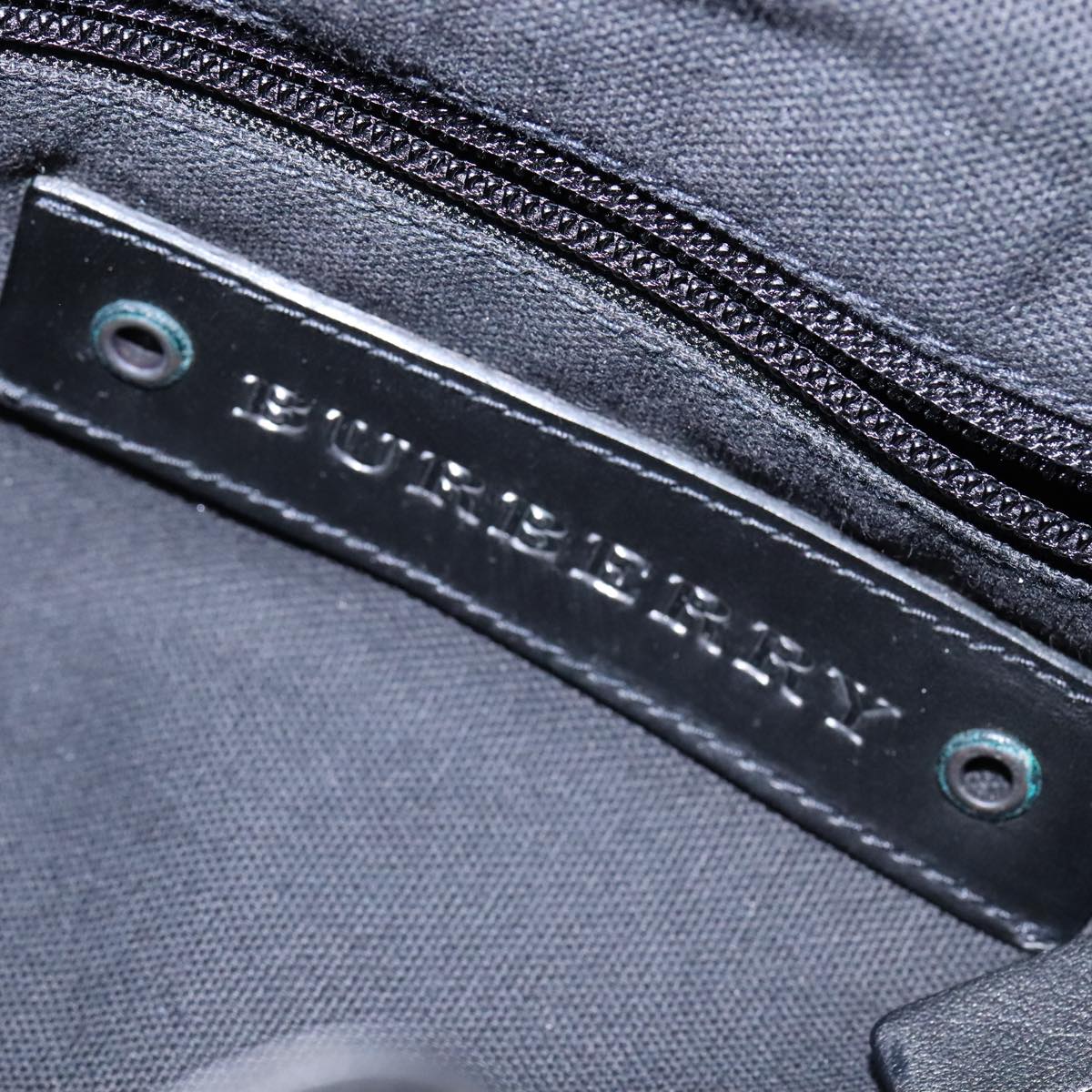 BURBERRY Shoulder Bag Leather Black Auth am7339