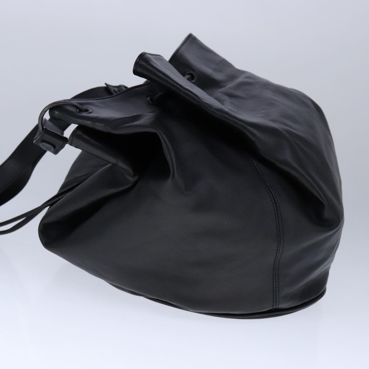 BURBERRY Shoulder Bag Leather Black Auth am7339