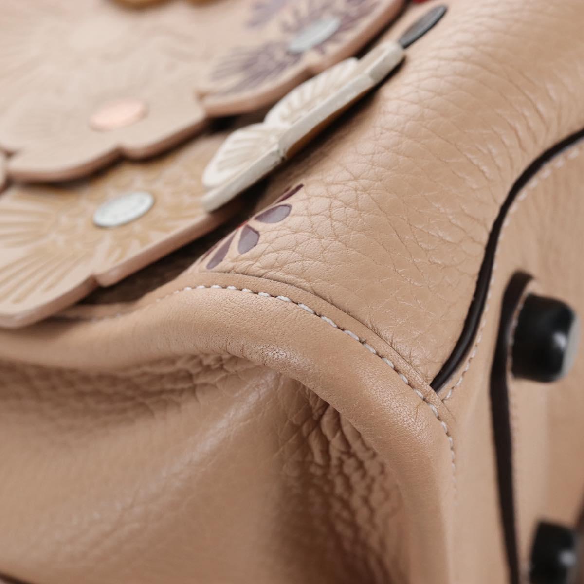 Coach Rogue 31 Hand Bag Leather Beige Auth am7357V
