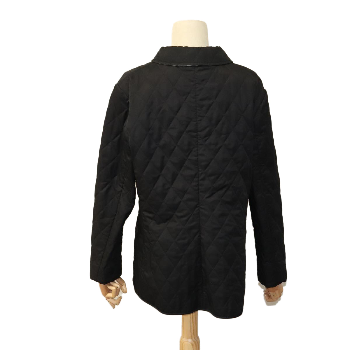 BURBERRY Quilted Jacket Polyester Black Auth am7381