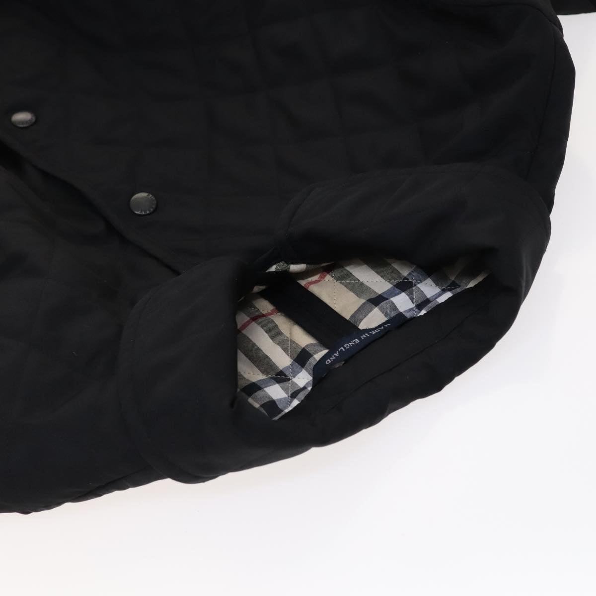 BURBERRY Quilted Jacket Polyester Black Auth am7381