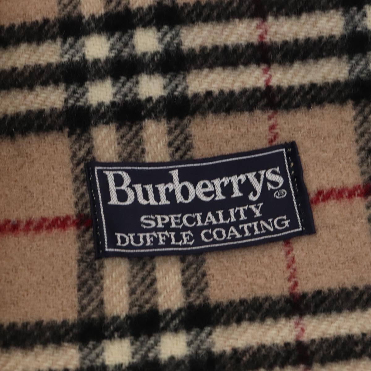 Burberrys Duffel Coat Jacket Wool Beige Auth am7382