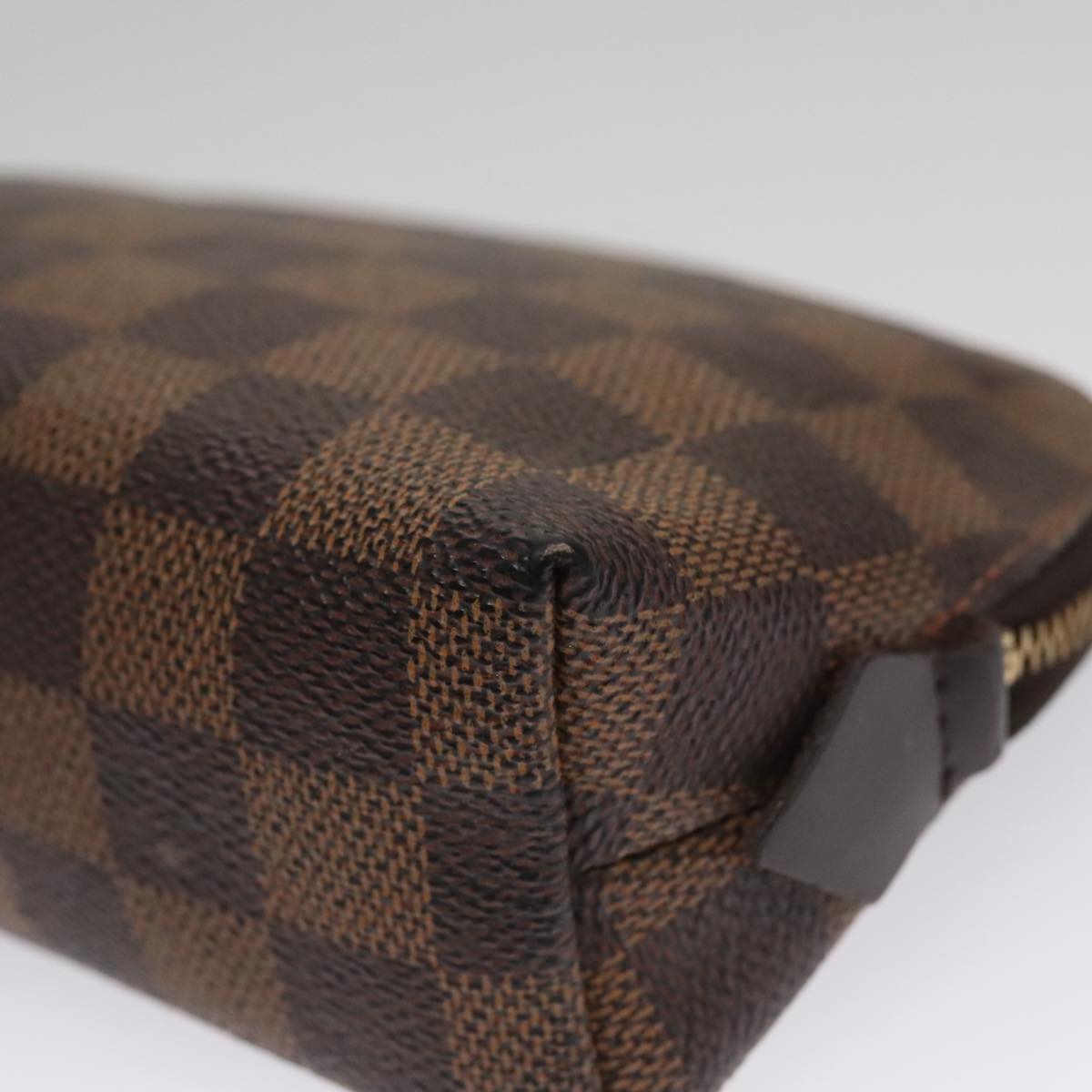 LOUIS VUITTON Damier Ebene Pochette Cosmetic PM Pouch N47516 LV Auth am7399