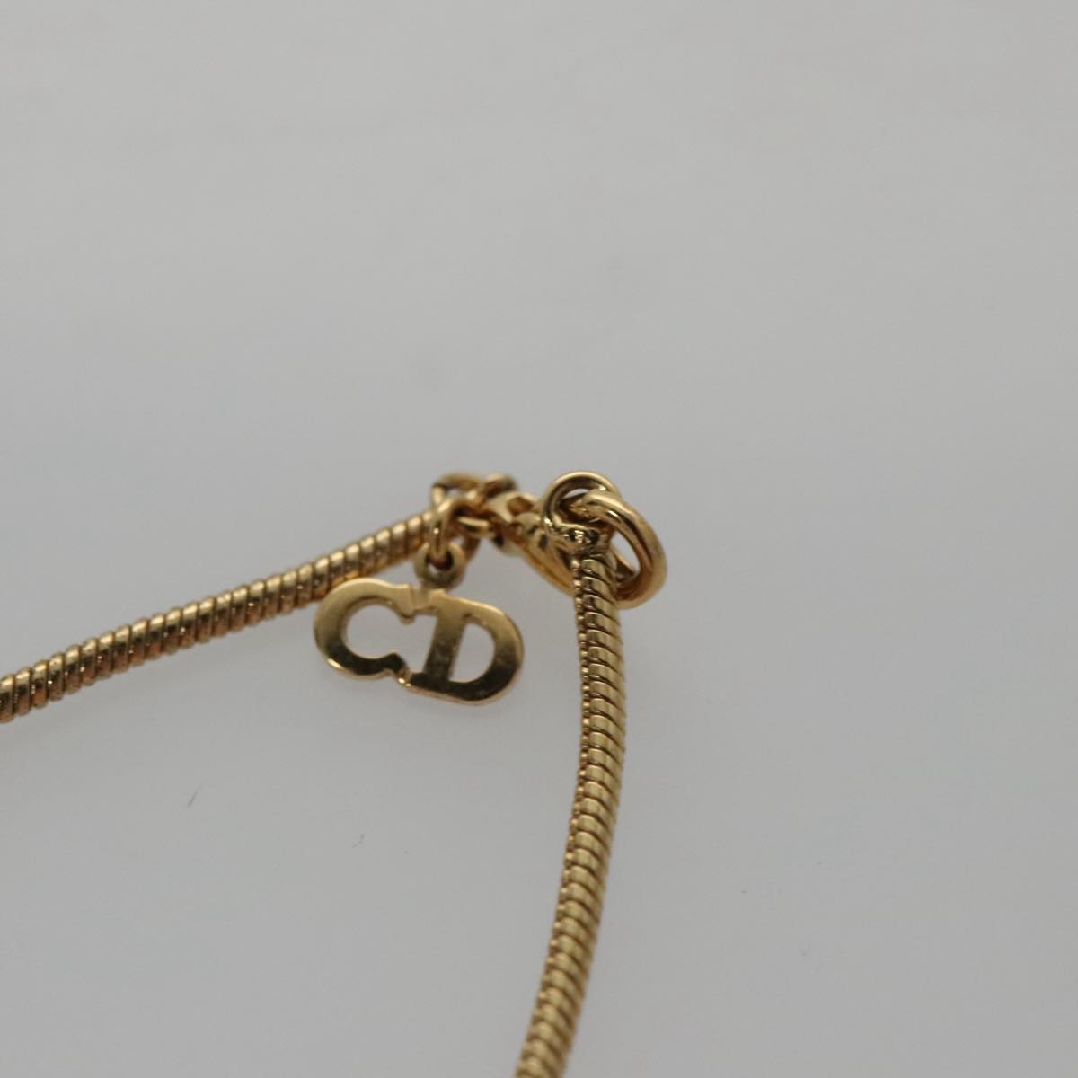 Christian Dior Necklace metal Gold Auth am7410