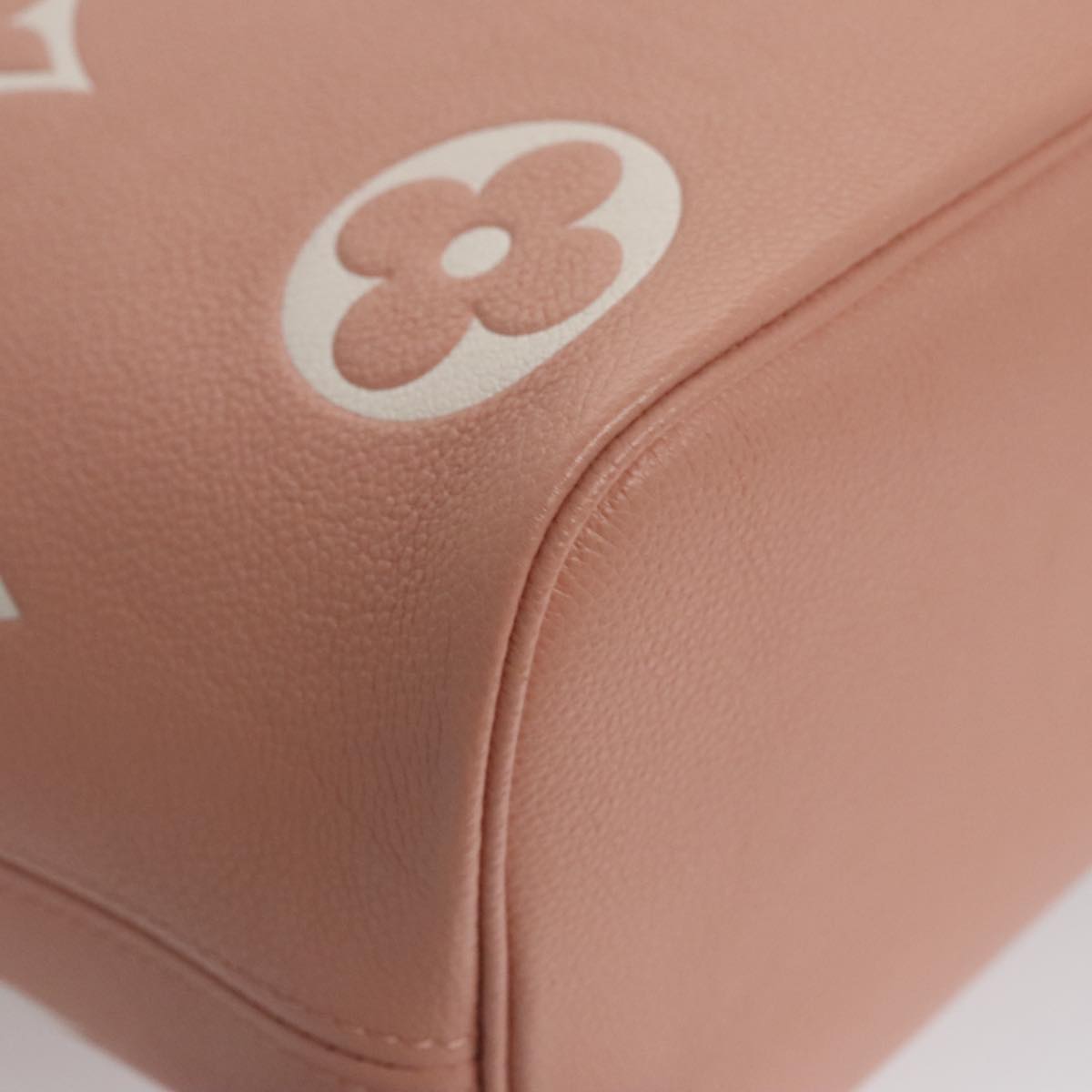 LOUIS VUITTON Monogram Empreinte Giant Neverfull MM Bag Pink M46329 Auth am7504A