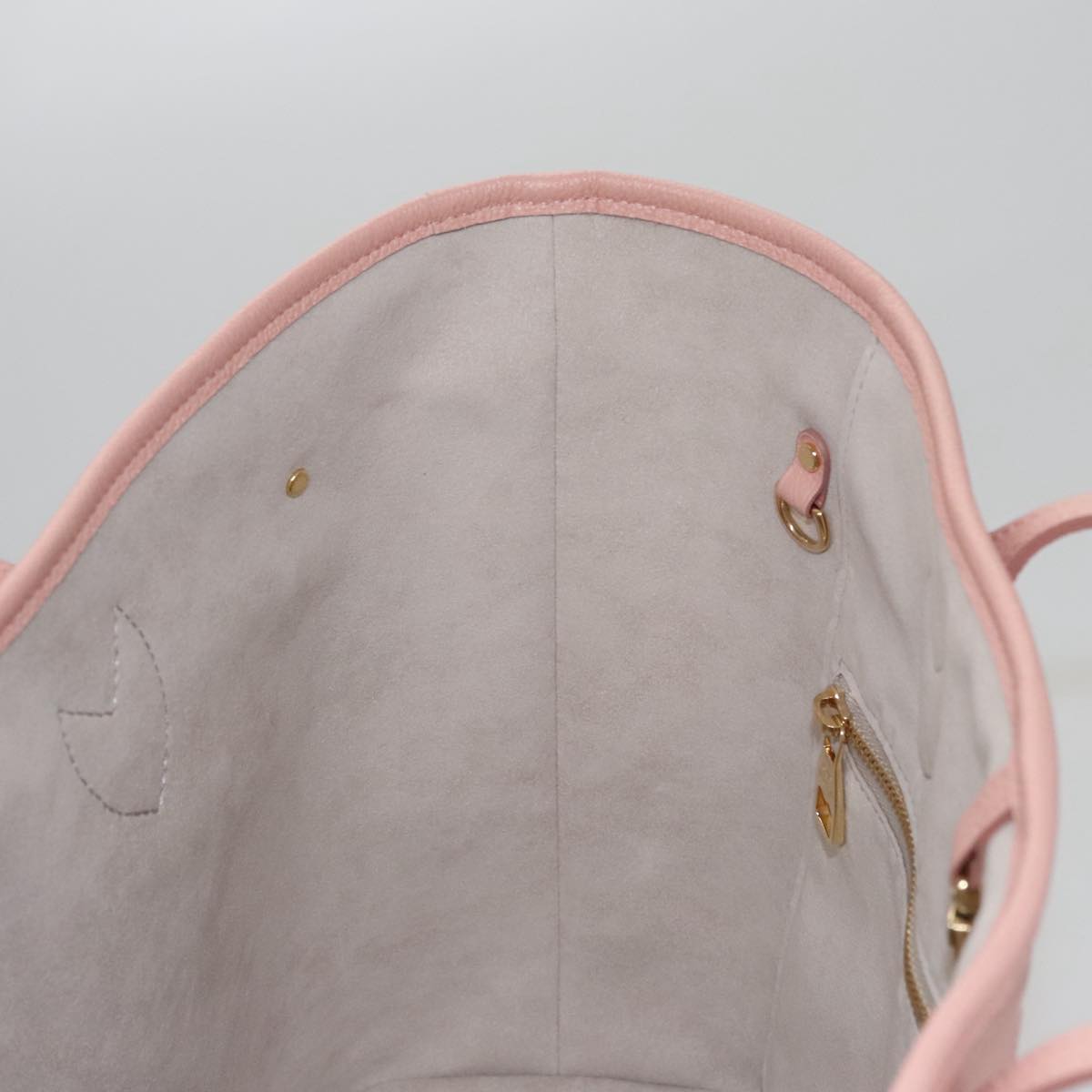 LOUIS VUITTON Monogram Empreinte Giant Neverfull MM Bag Pink M46329 Auth am7504A