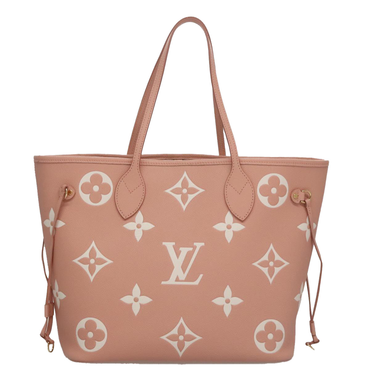 LOUIS VUITTON Monogram Empreinte Giant Neverfull MM Bag Pink M46329 Auth am7504A