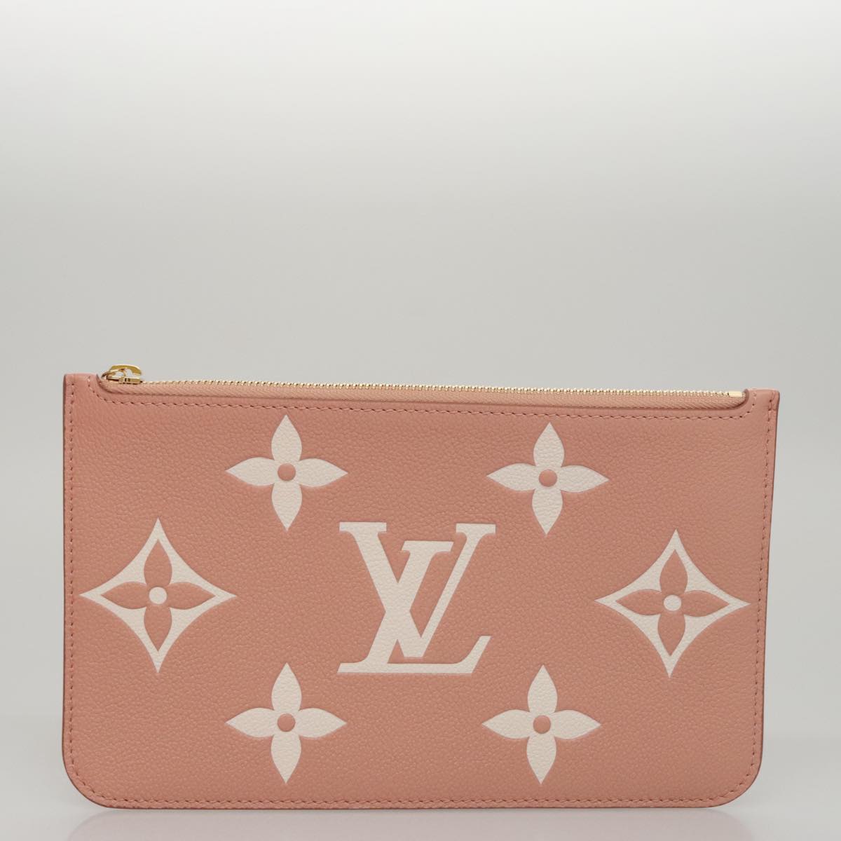 LOUIS VUITTON Monogram Empreinte Giant Neverfull MM Bag Pink M46329 Auth am7504A