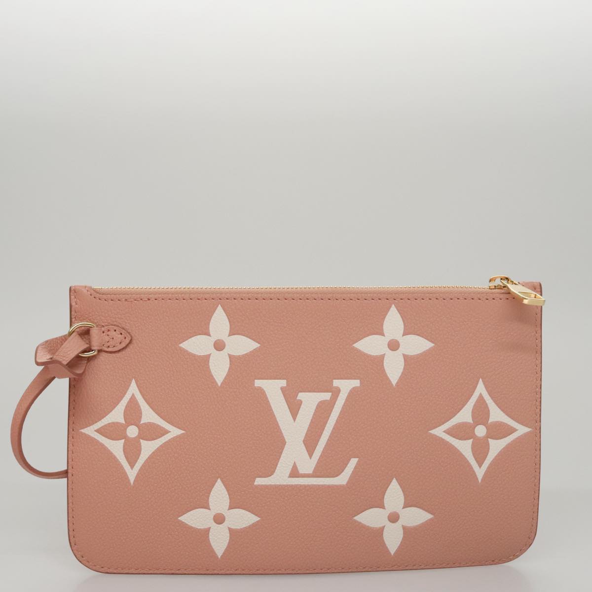 LOUIS VUITTON Monogram Empreinte Giant Neverfull MM Bag Pink M46329 Auth am7504A