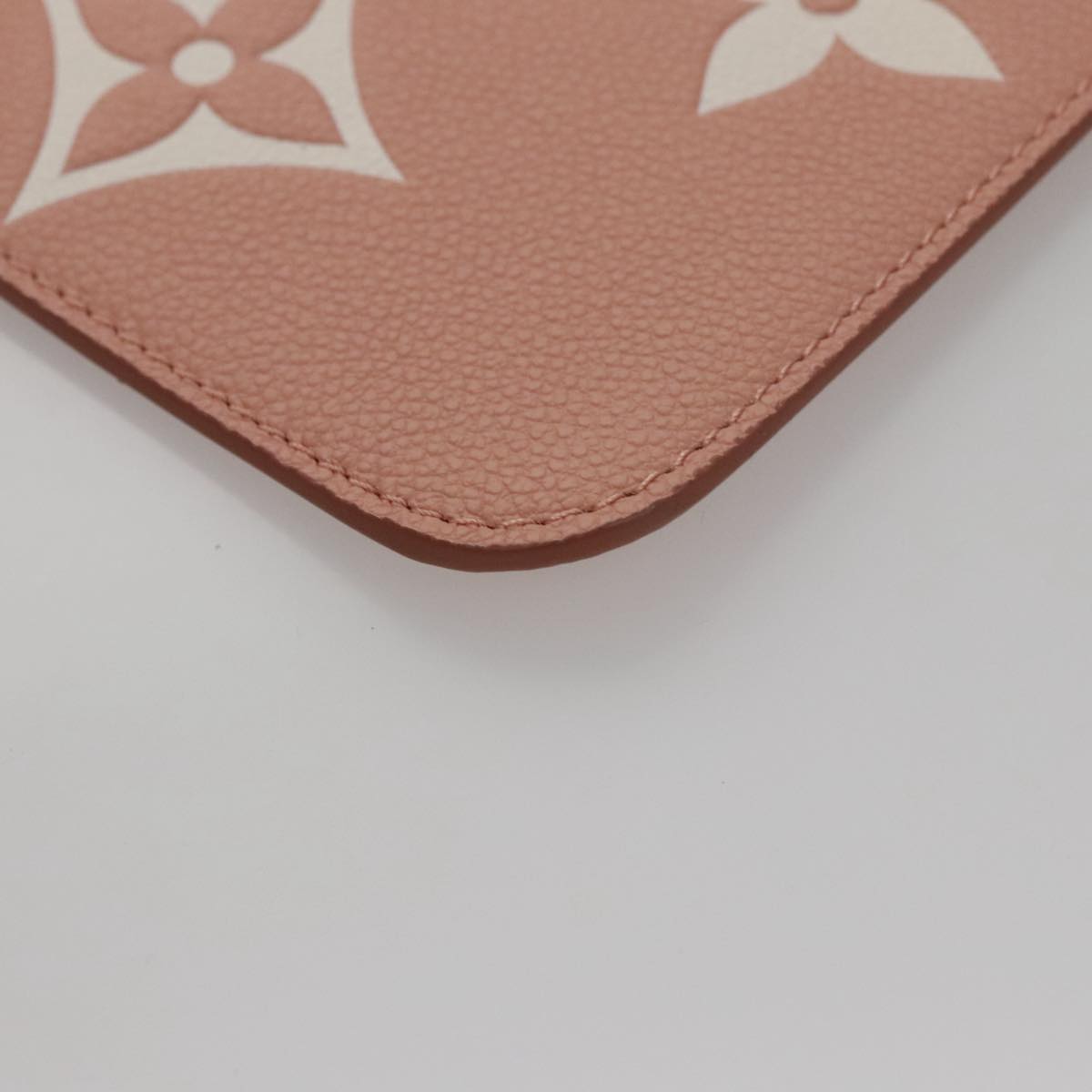 LOUIS VUITTON Monogram Empreinte Giant Neverfull MM Bag Pink M46329 Auth am7504A