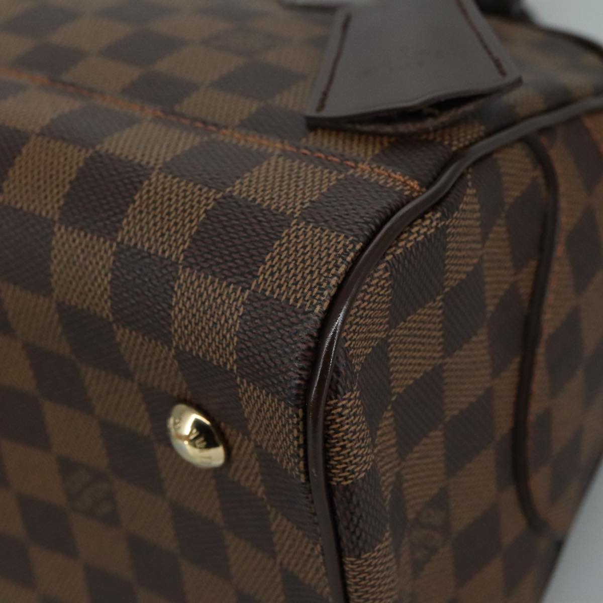 LOUIS VUITTON Damier Ebene Duomo Hand Bag N60008 LV Auth am7518V