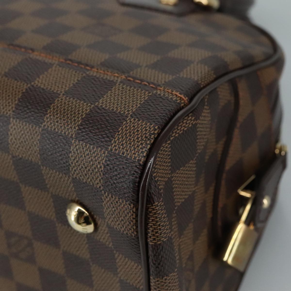 LOUIS VUITTON Damier Ebene Duomo Hand Bag N60008 LV Auth am7518V
