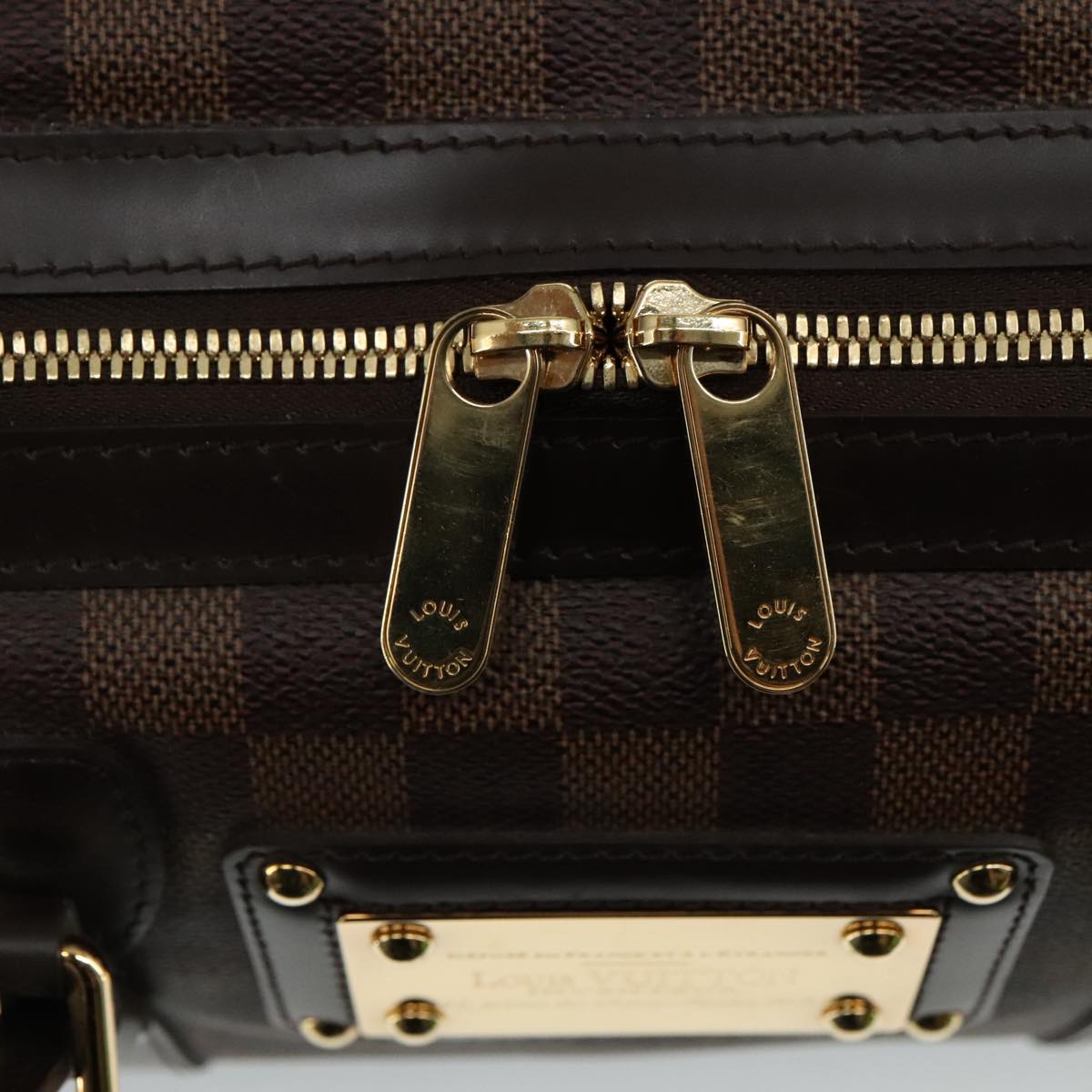 LOUIS VUITTON Damier Ebene Berkeley Hand Bag N52000 LV Auth am7519AV