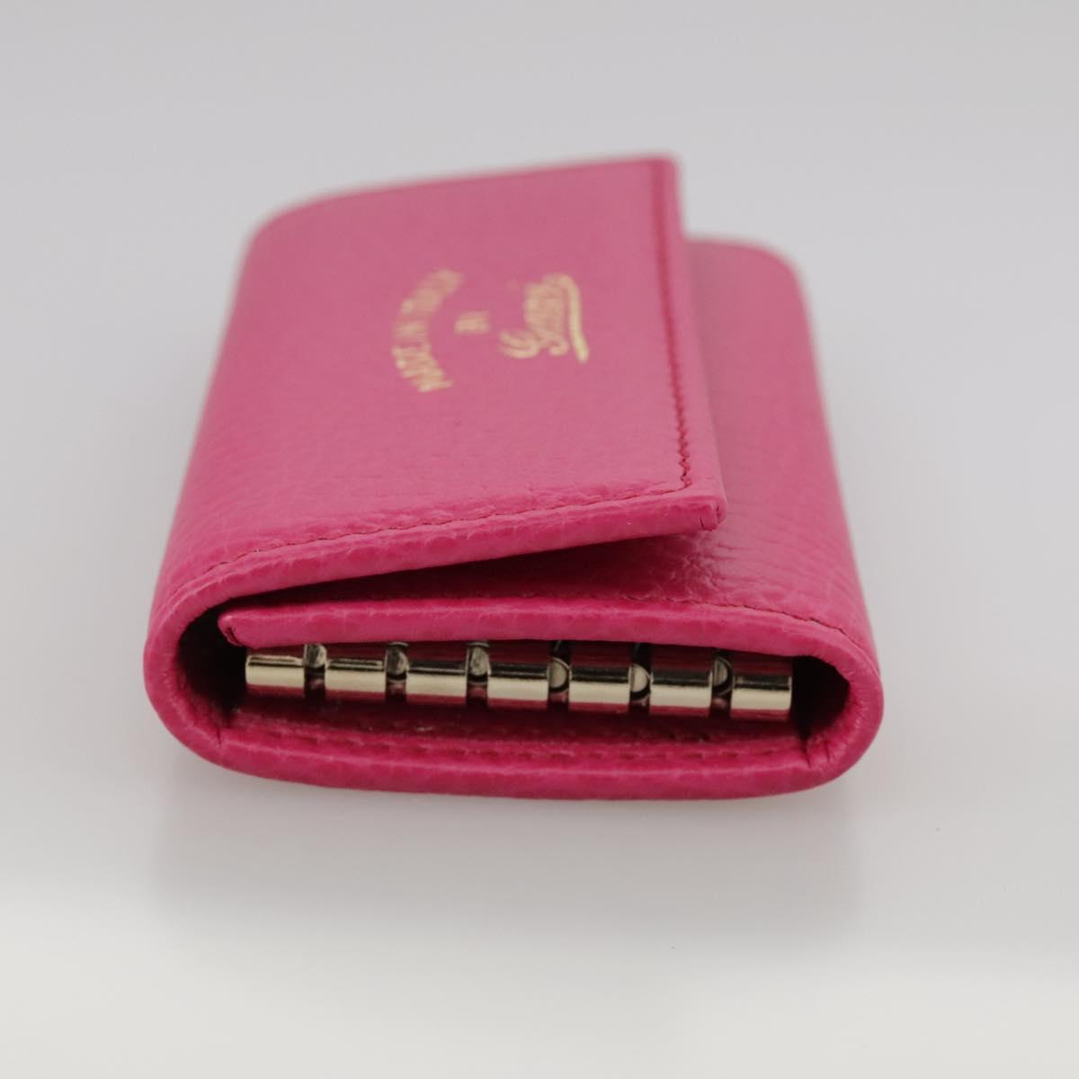 GUCCI Swing Key Case Leather Pink 354499 Auth am7524