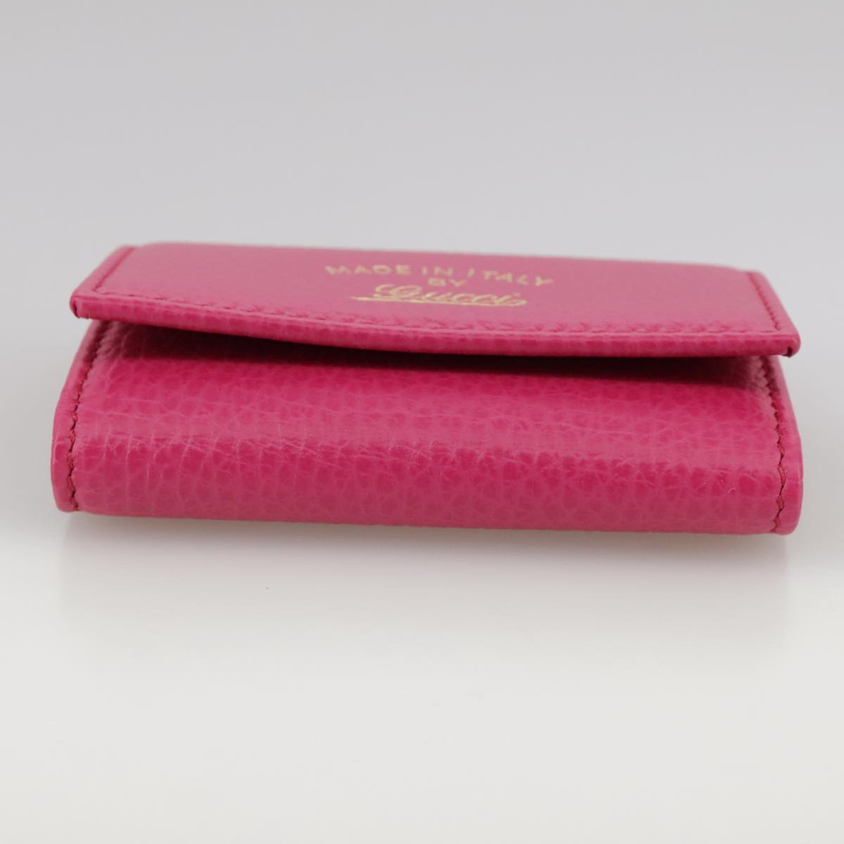 GUCCI Swing Key Case Leather Pink 354499 Auth am7524