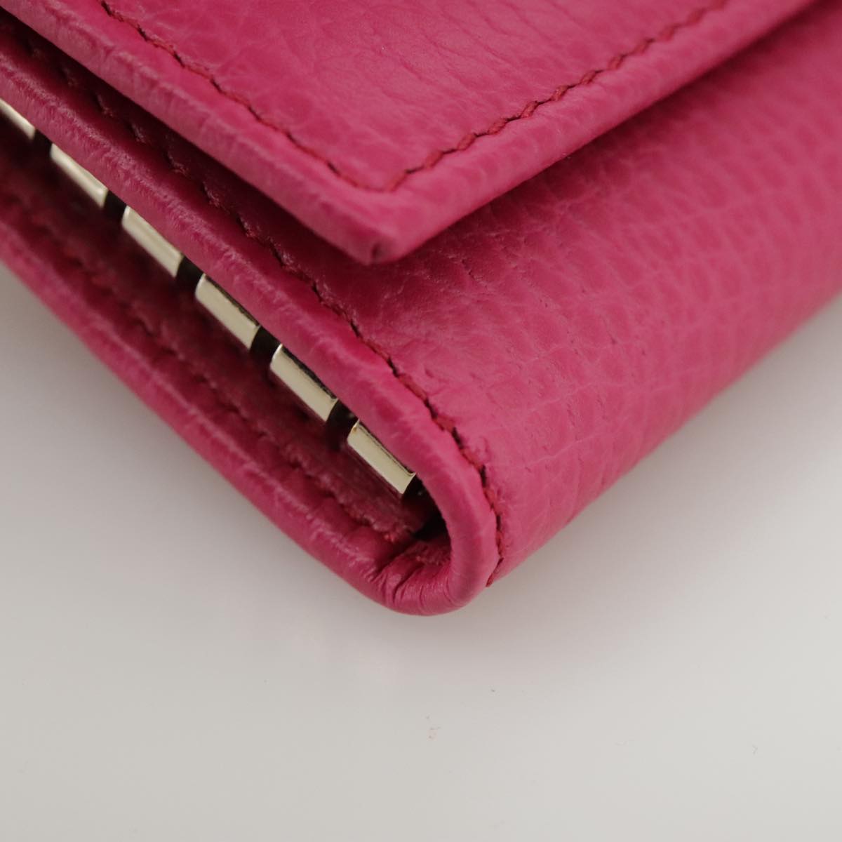 GUCCI Swing Key Case Leather Pink 354499 Auth am7524