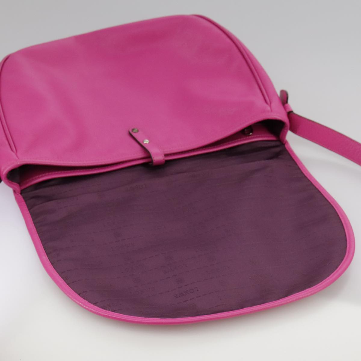 LOEWE Shoulder Bag Leather Pink Auth am7531