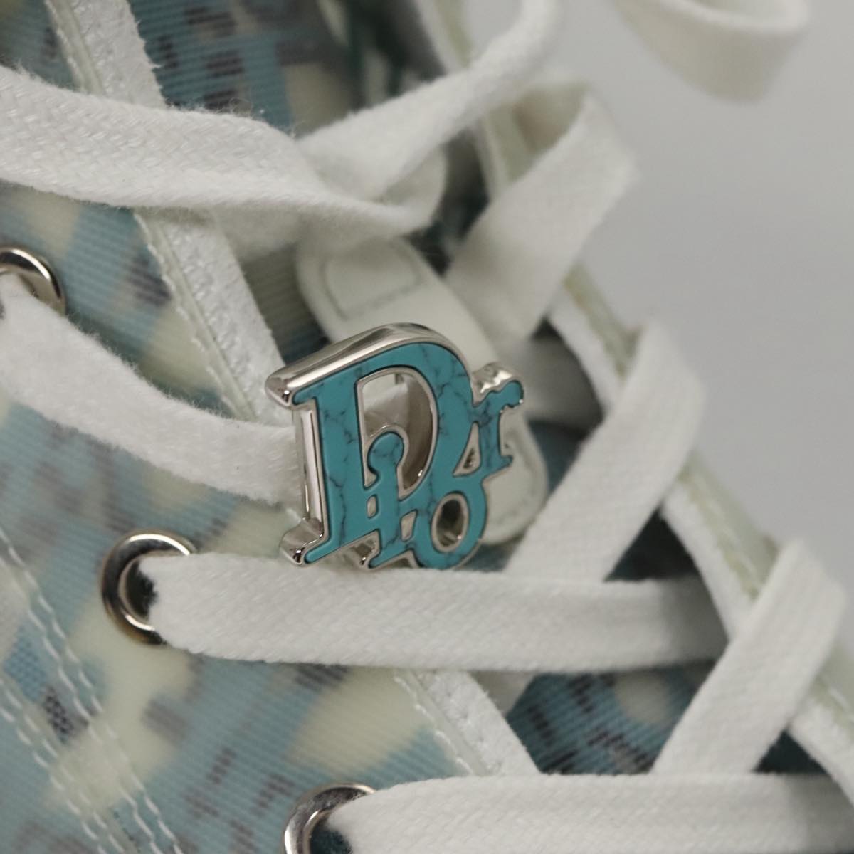 Christian Dior Trotter Canvas Sneakers 41 Blue Auth am7535