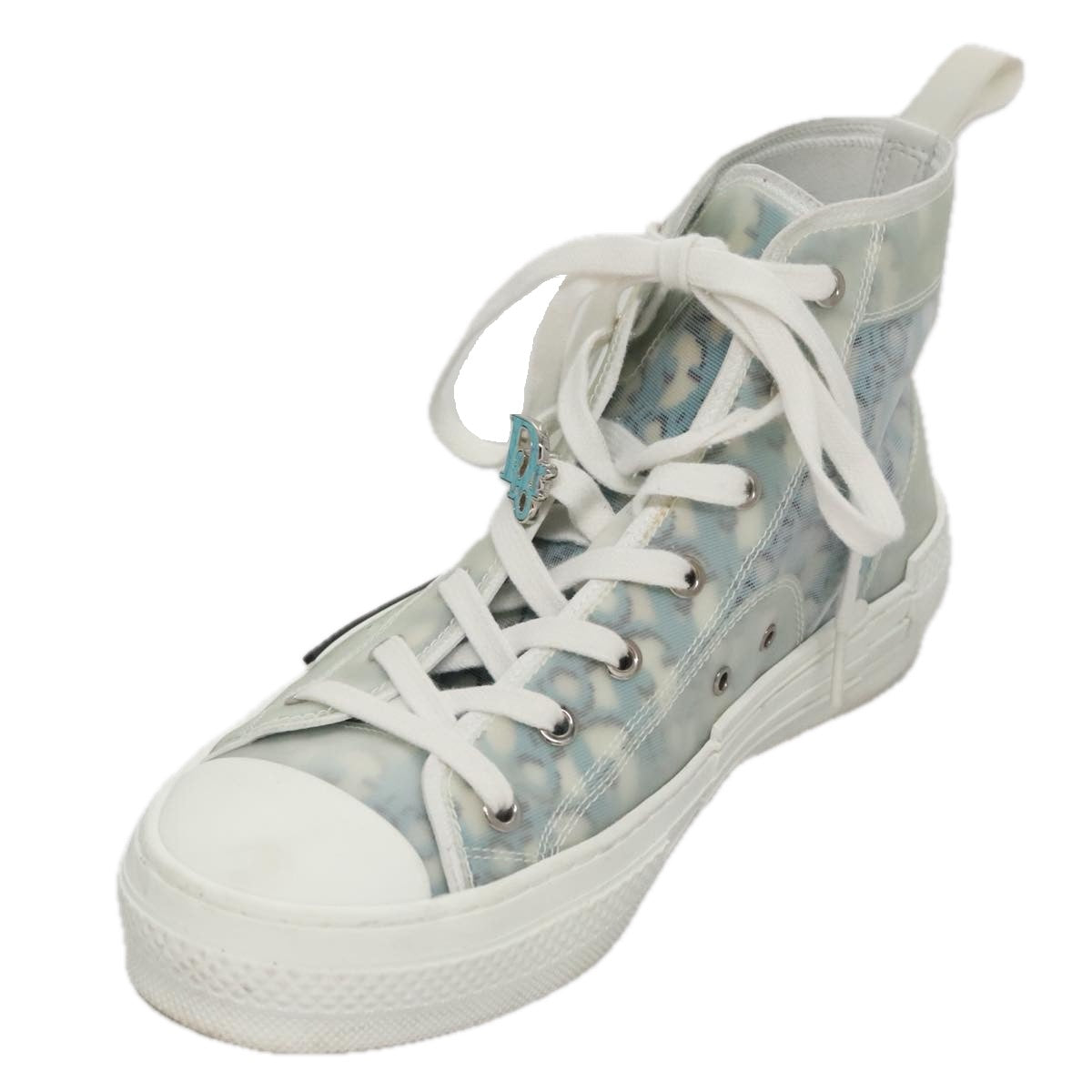 Christian Dior Trotter Canvas Sneakers 41 Blue Auth am7535
