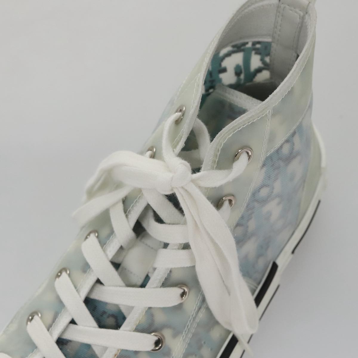 Christian Dior Trotter Canvas Sneakers 41 Blue Auth am7535