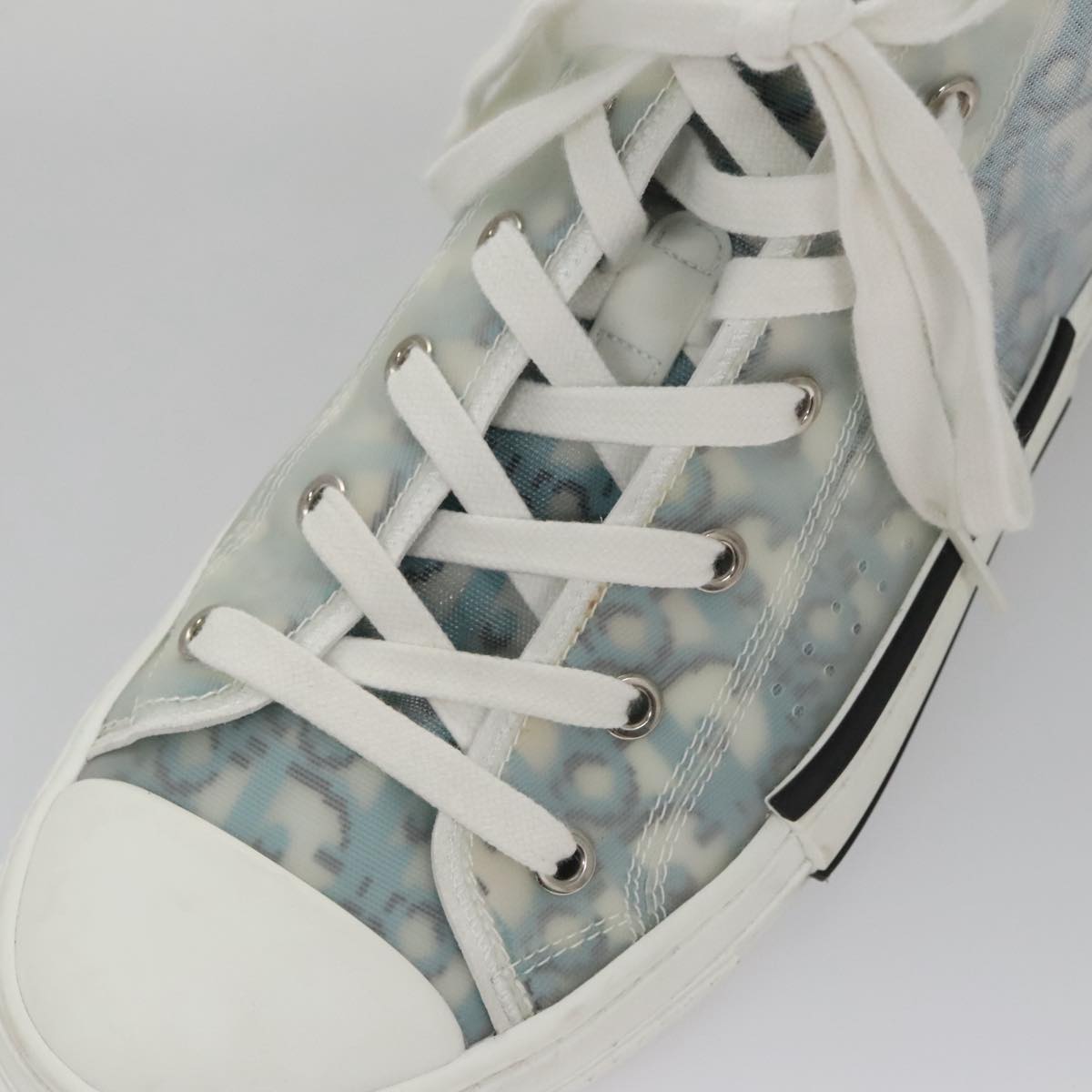 Christian Dior Trotter Canvas Sneakers 41 Blue Auth am7535