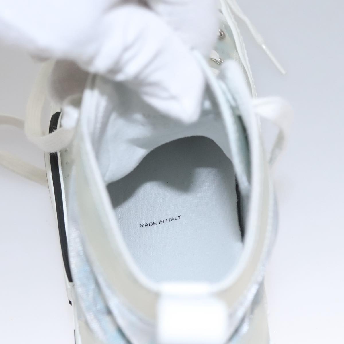 Christian Dior Trotter Canvas Sneakers 41 Blue Auth am7535