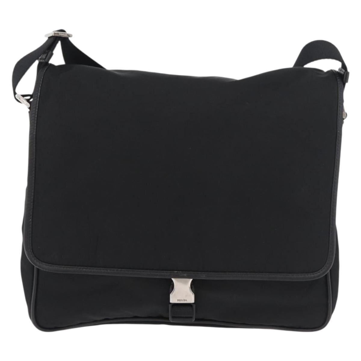 PRADA Shoulder Bag Nylon Black Auth am7560