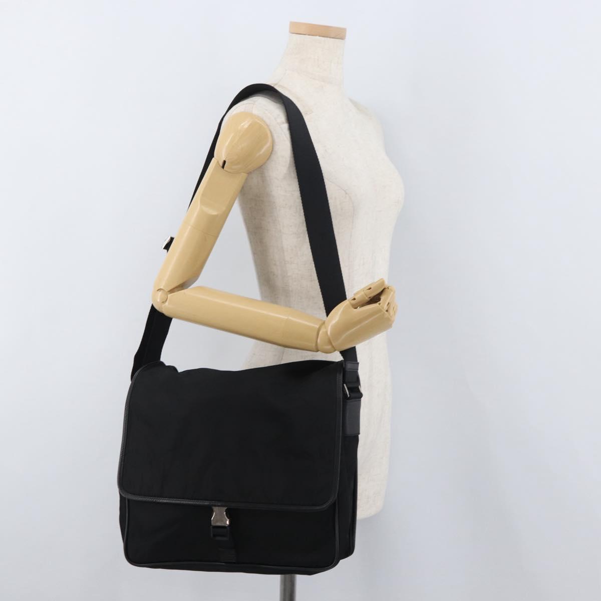 PRADA Shoulder Bag Nylon Black Auth am7560