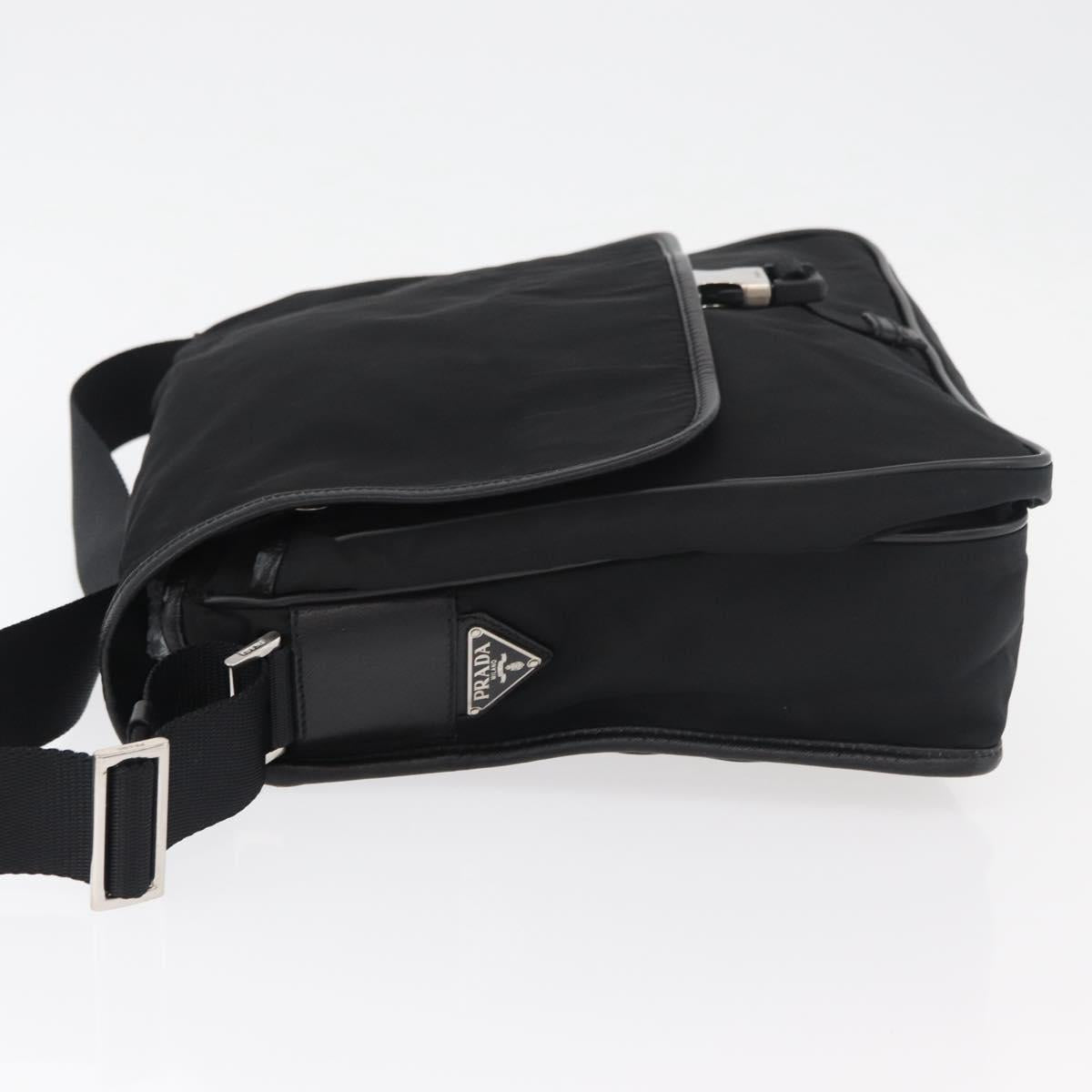 PRADA Shoulder Bag Nylon Black Auth am7560