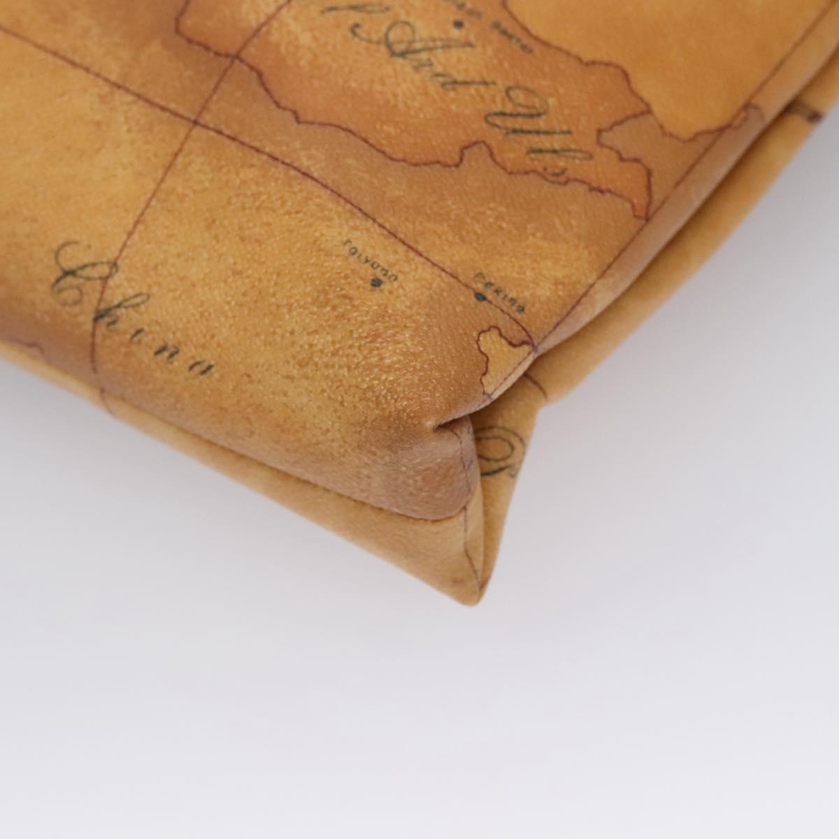 PRIMA CLASSE Hand Bag Leather PVC Beige Brown gold Auth am7609