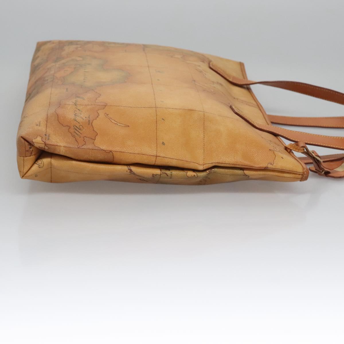 PRIMA CLASSE Hand Bag Leather PVC Beige Brown gold Auth am7609