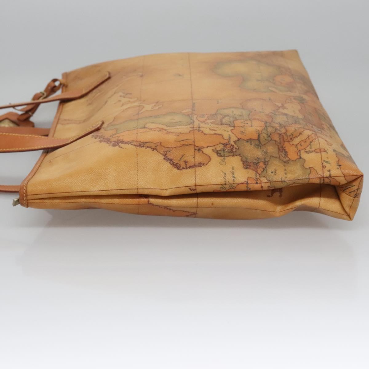 PRIMA CLASSE Hand Bag Leather PVC Beige Brown gold Auth am7609