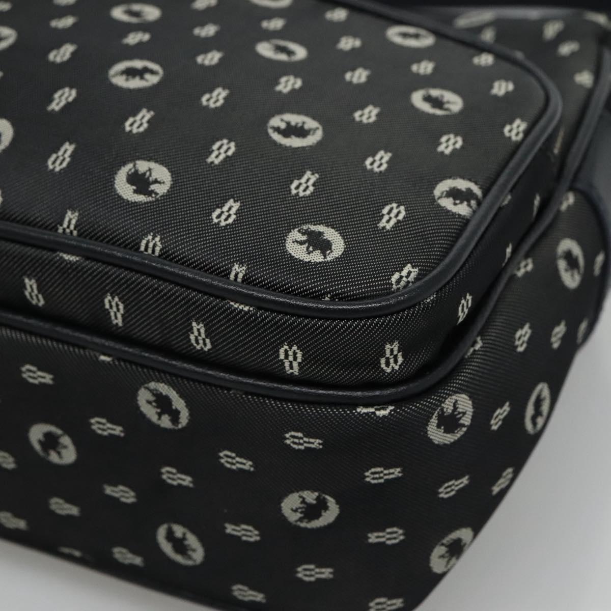 HUNTING WORLD Shoulder Bag Canvas Gray Auth am7610