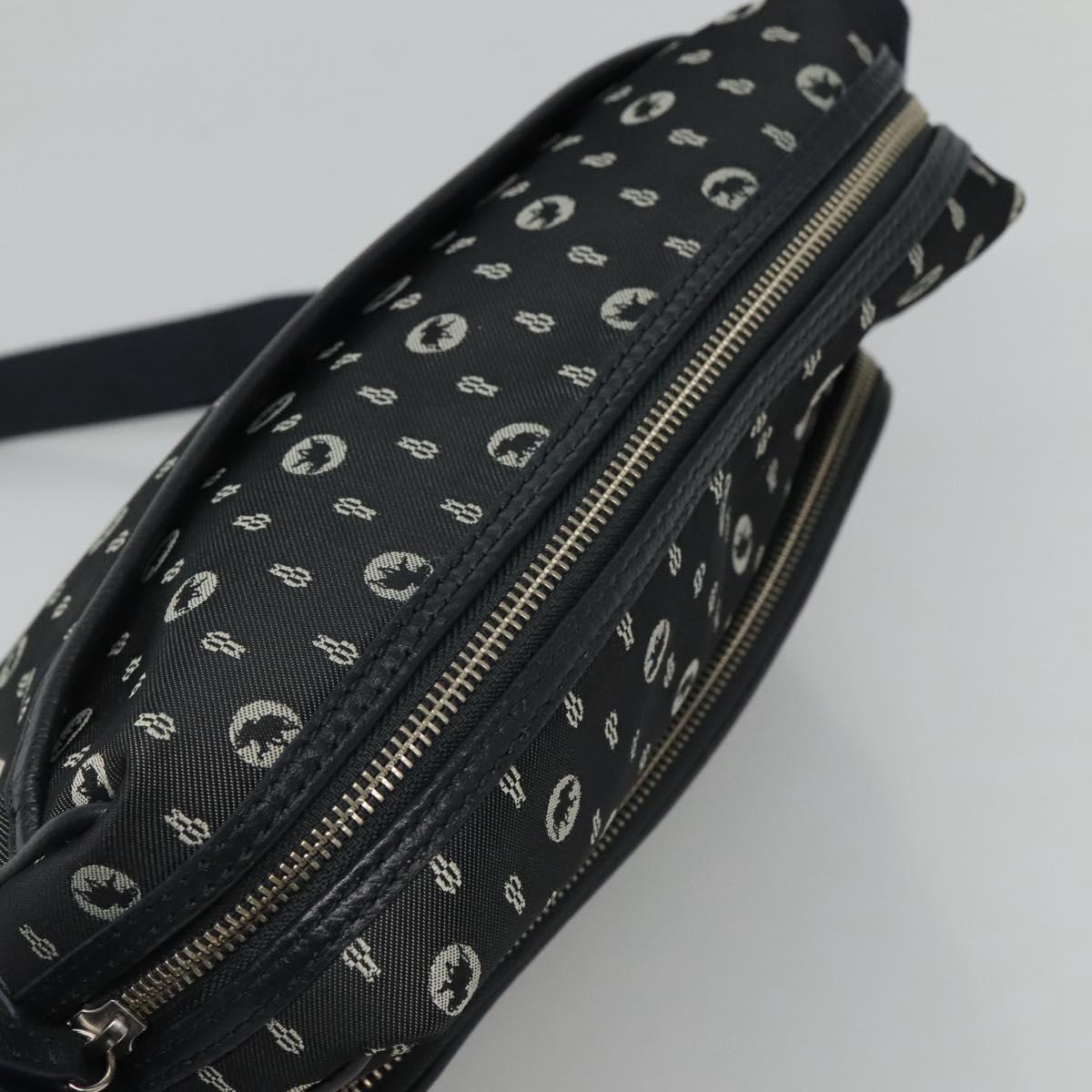 HUNTING WORLD Shoulder Bag Canvas Gray Auth am7610