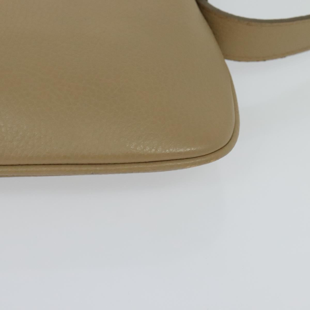 BURBERRY Shoulder Bag Leather Beige Auth am7618