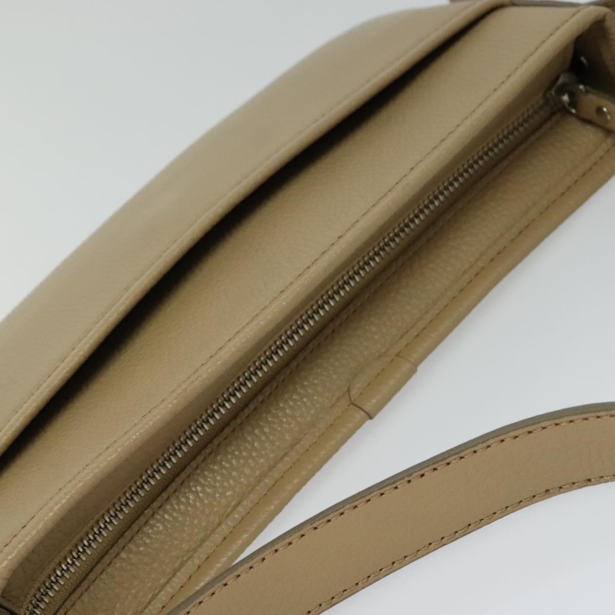 BURBERRY Shoulder Bag Leather Beige Auth am7618