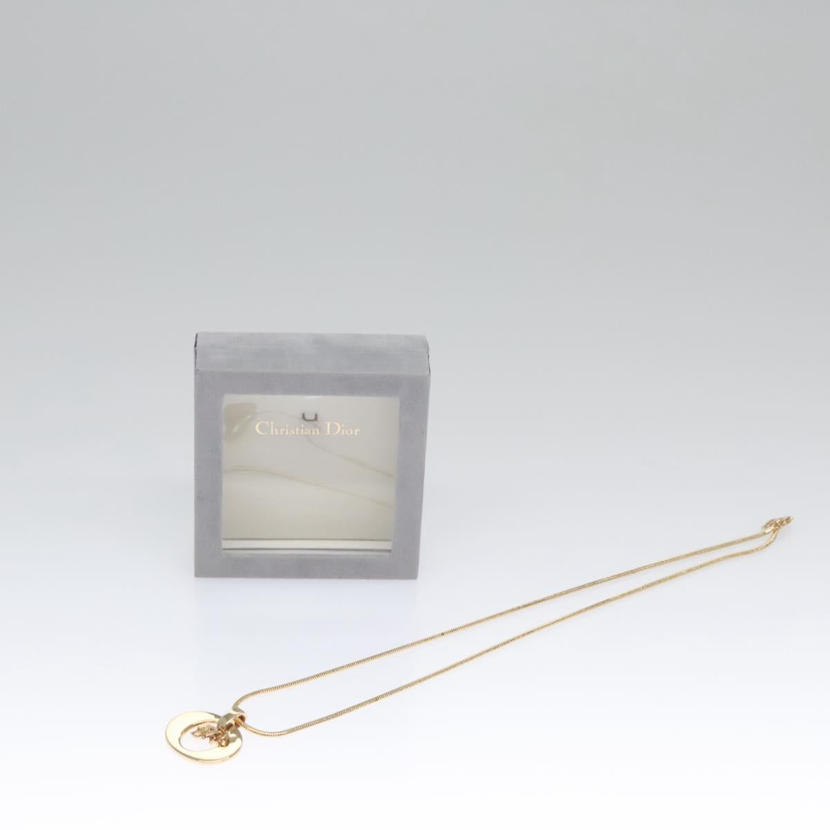 Christian Dior Necklace metal Gold Auth am7636