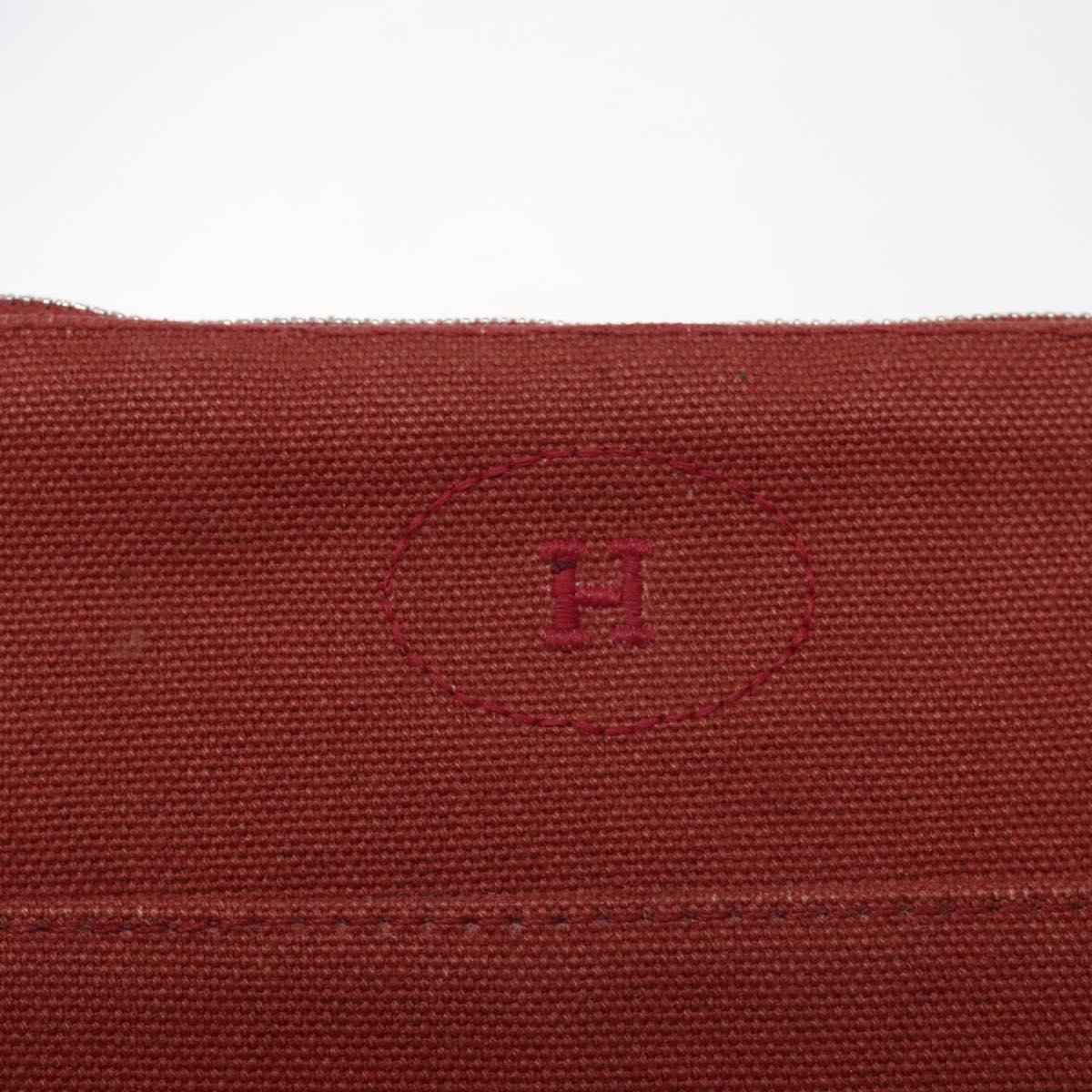 HERMES Bolide PM Pouch Canvas Red Auth am7641