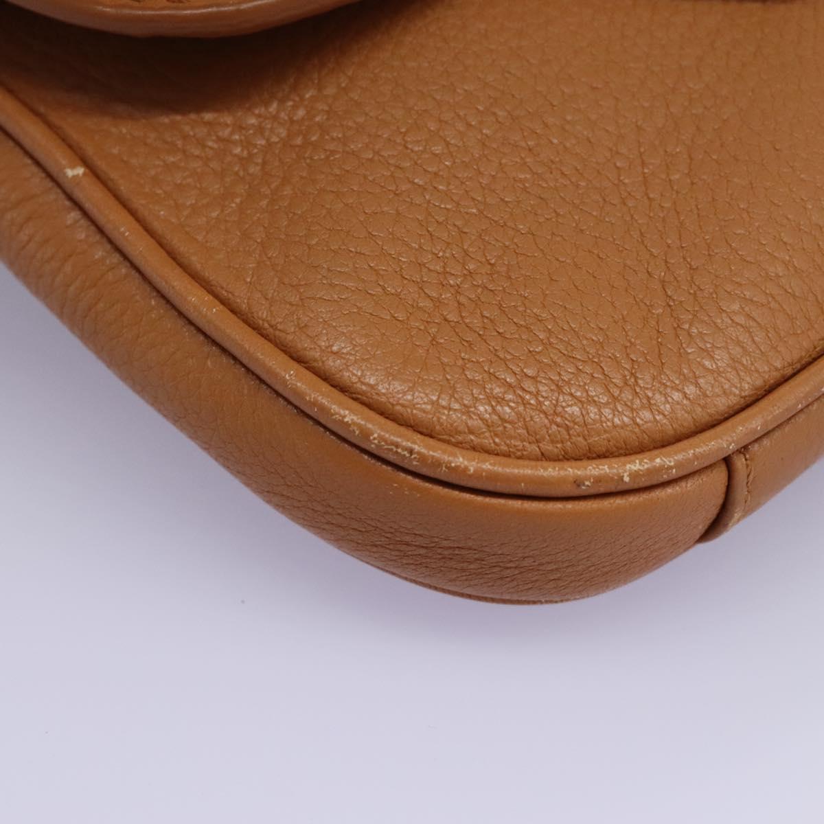 TORY BURCH Shoulder Bag Leather Brown Auth am7642