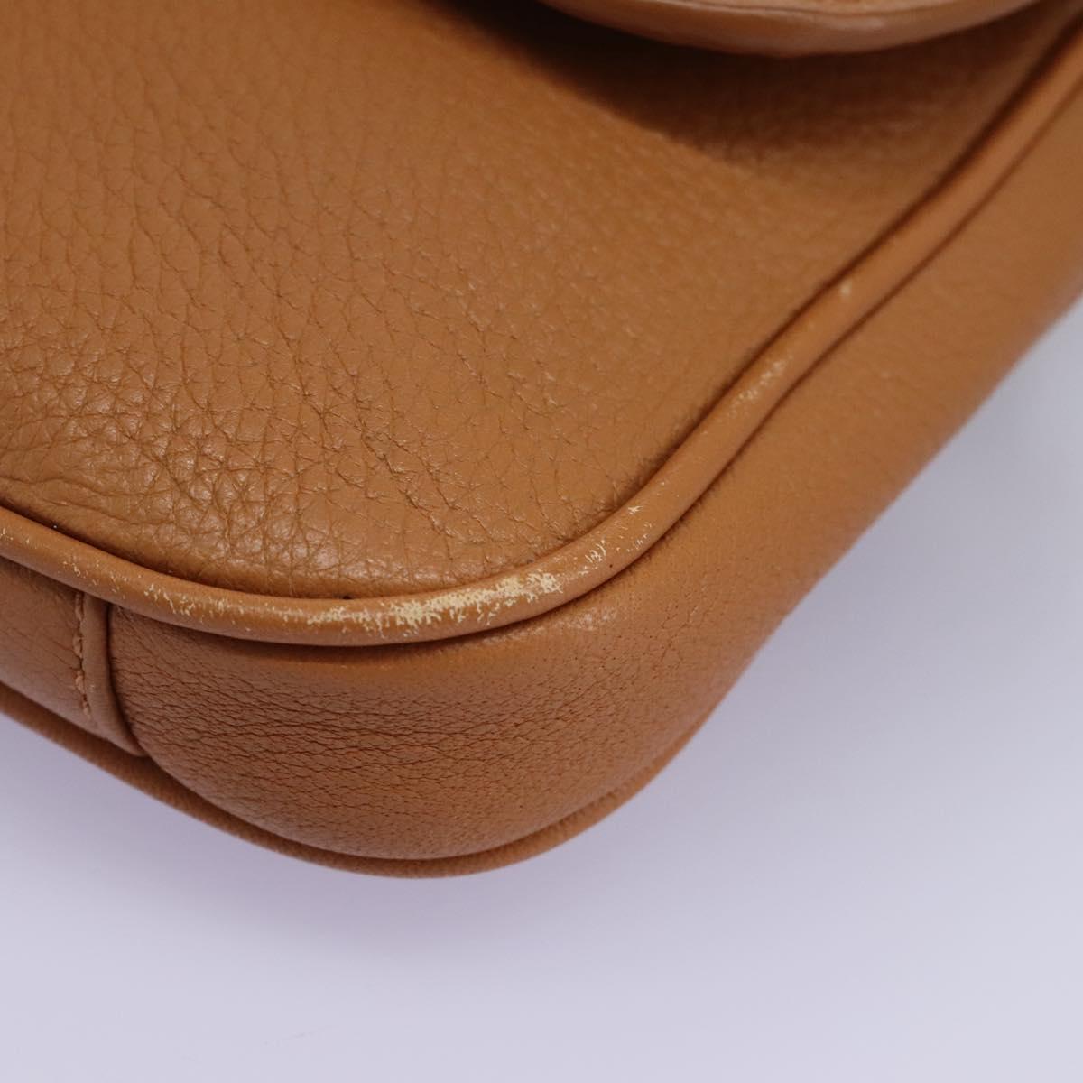 TORY BURCH Shoulder Bag Leather Brown Auth am7642