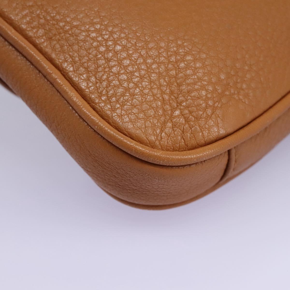 TORY BURCH Shoulder Bag Leather Brown Auth am7642