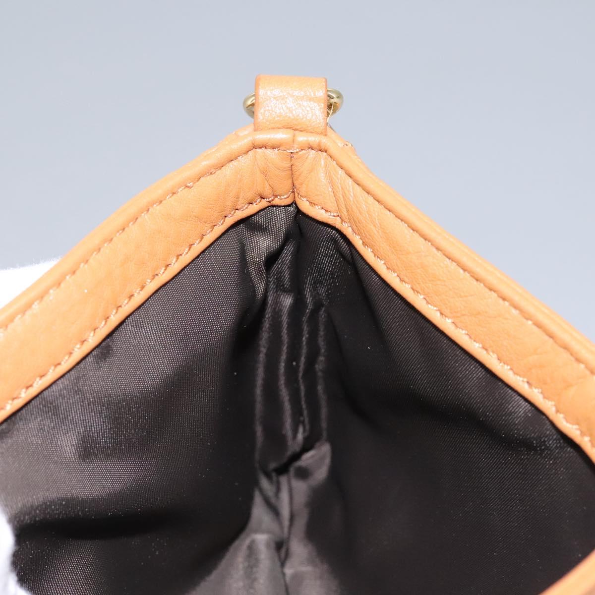 TORY BURCH Shoulder Bag Leather Brown Auth am7642