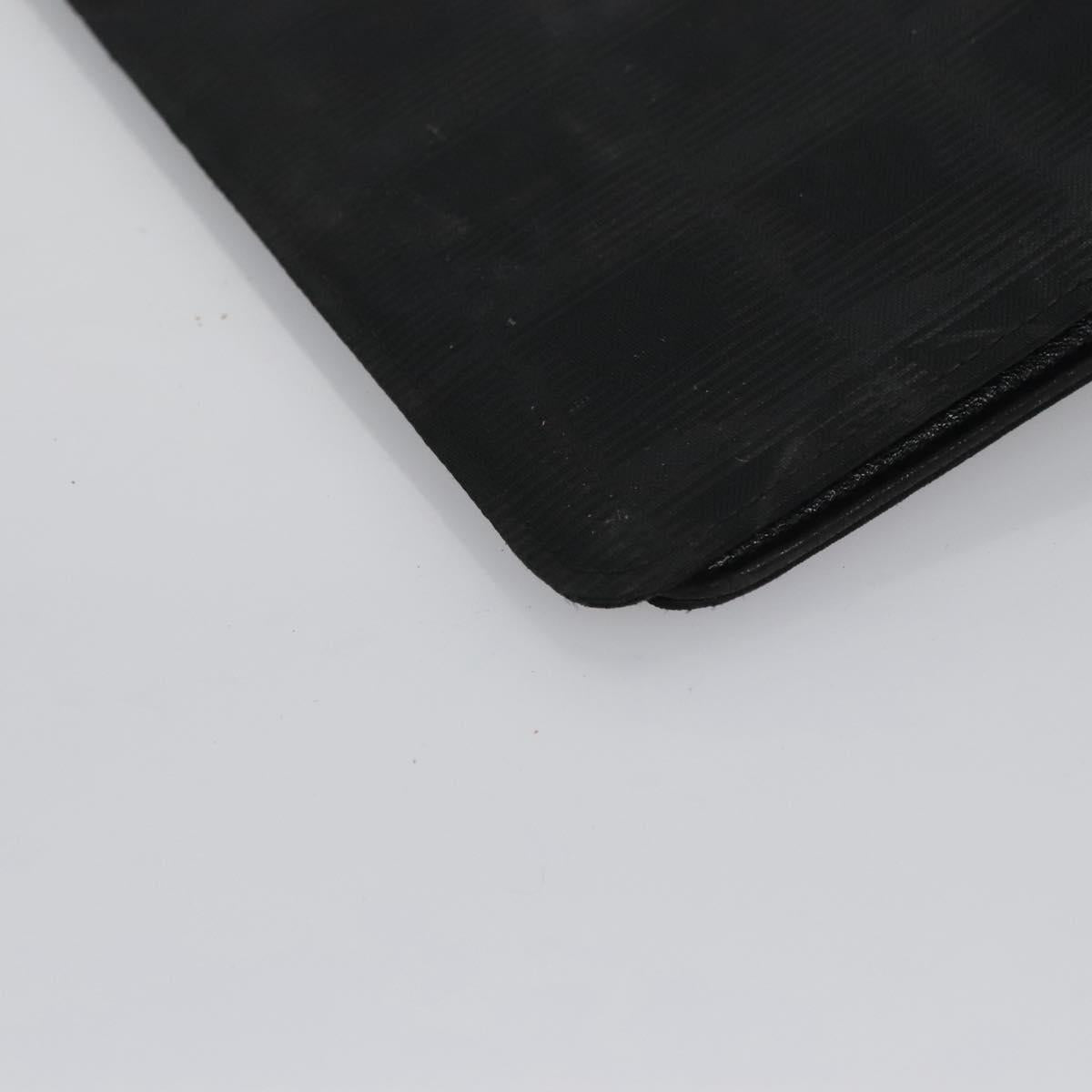 CHANEL New Travel line Day Planner Cover Nylon Black CC Auth am7648