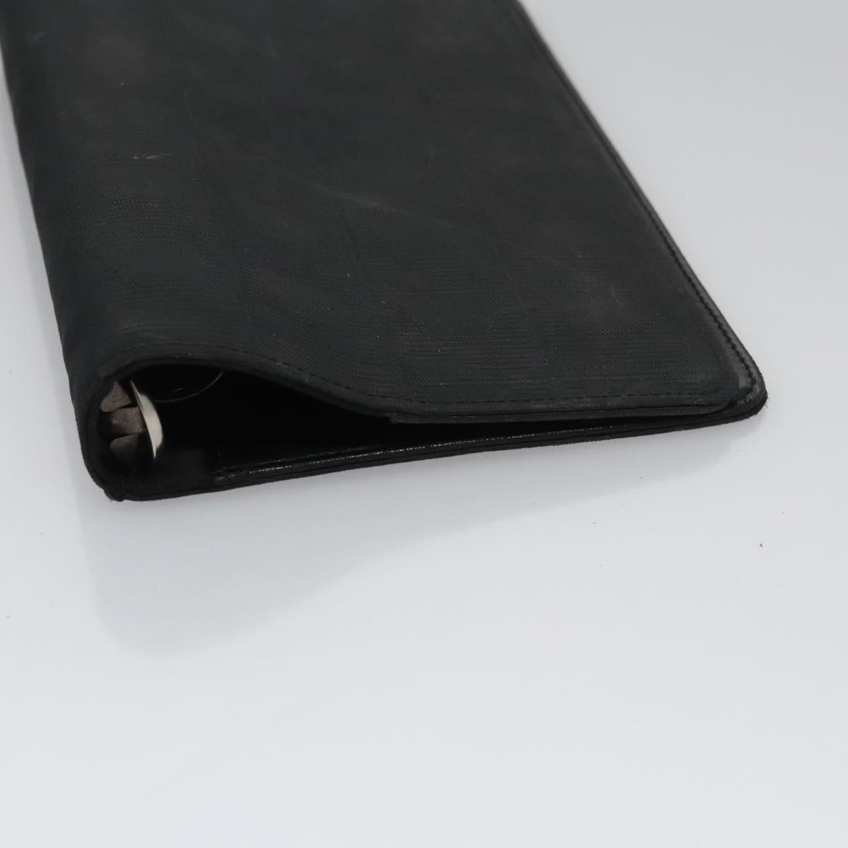 CHANEL New Travel line Day Planner Cover Nylon Black CC Auth am7648