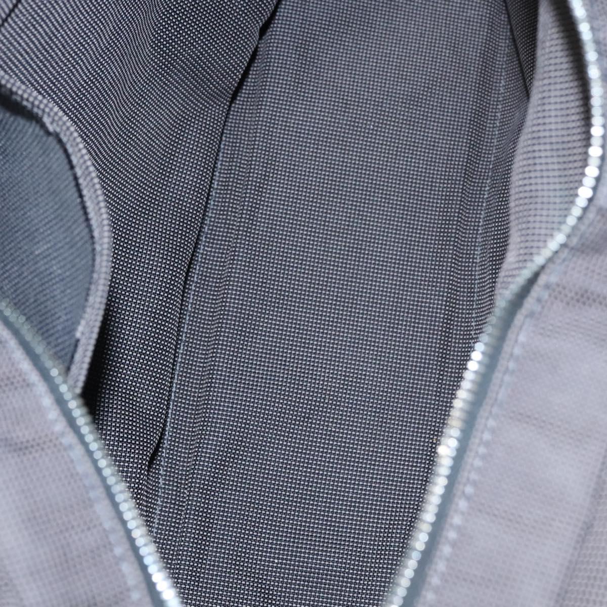 HERMES Her Line MM Hand Bag Canvas Gray Auth am7710