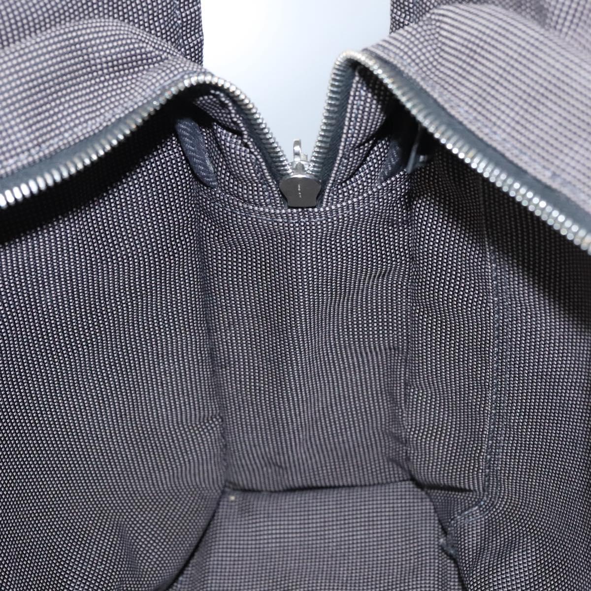 HERMES Her Line MM Hand Bag Canvas Gray Auth am7710