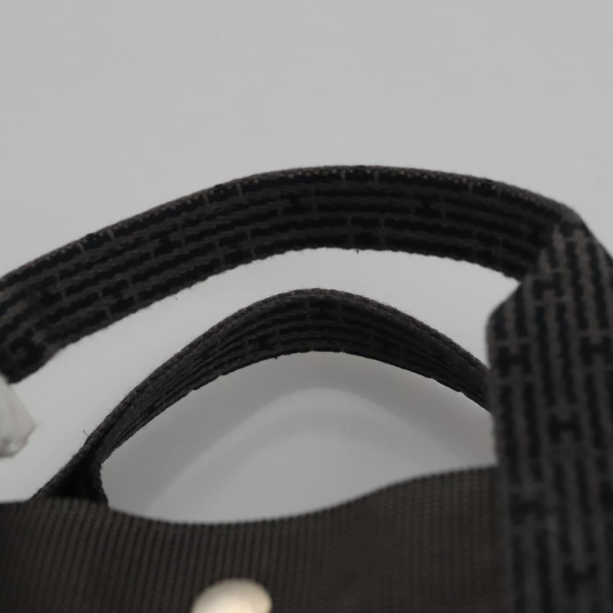 HERMES Her Line MM Hand Bag Canvas Gray Auth am7710