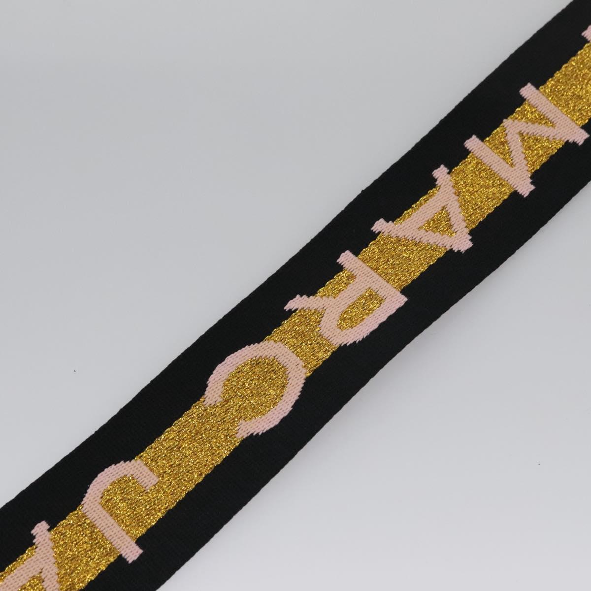 Marc Jacobs Adjustable Shoulder Strap Canvas 38.6""-57.1"" Black Auth am7732