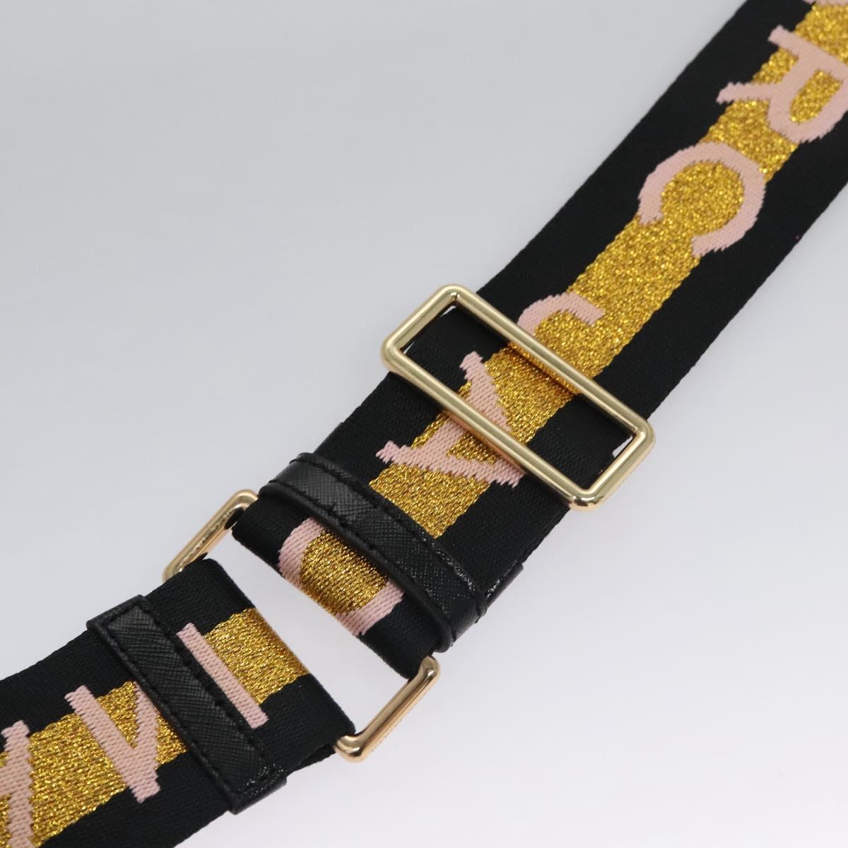 Marc Jacobs Adjustable Shoulder Strap Canvas 38.6""-57.1"" Black Auth am7732